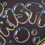 bubble name art lesson idea