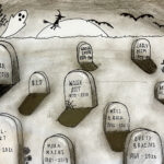 Perspective Cemetery Art Lesson student example