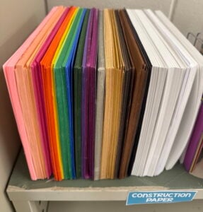 example of supply art room organization