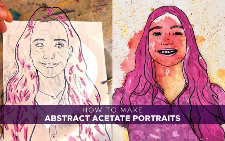 acetate painting art lesson featured image