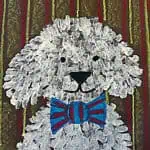 fluffy dog elementary texture art project