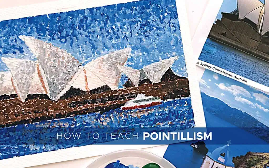 how to teach pointillism blog featured image
