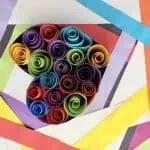 rolled paper form art lesson idea