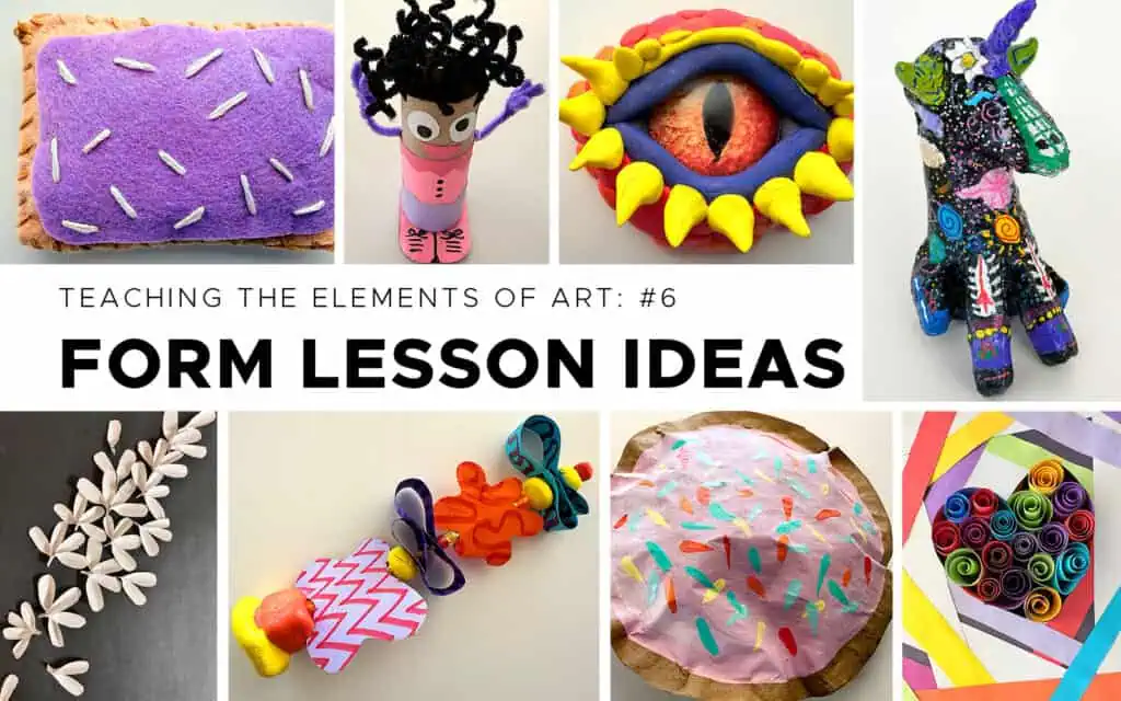 featured image for blog about form art lesson ideas