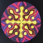 Radial Painting art lesson for middle school