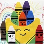 happy crayons back to school art