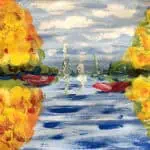 fall colors art lesson idea